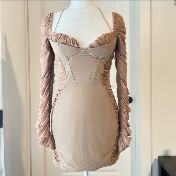 House Of CB Sebastiana Ruched Corset Mini Dress Medium - Picture 3 of 10